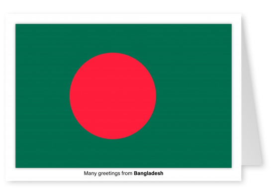 Vykort med flaggan i Bangladesh