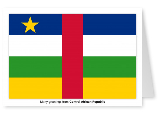 Vykort med flaggan i centralafrikanska Republiken