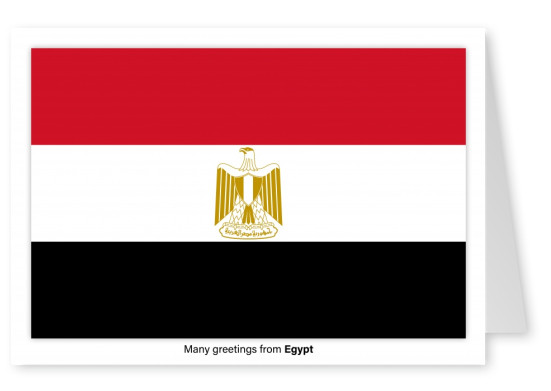 Vykort med flaggan i Egypten