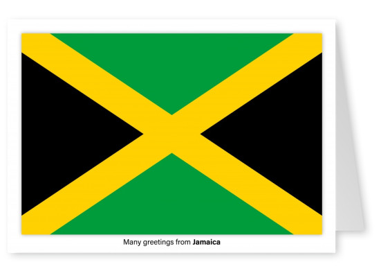 Vykort med flaggan i Jamaica