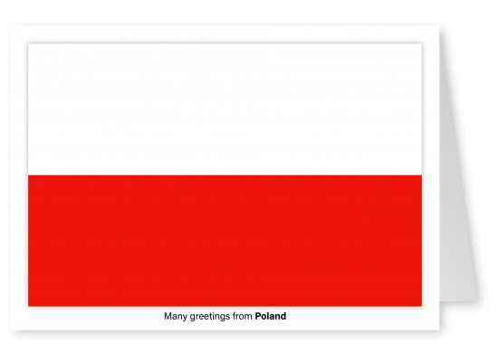 Vykort med flaggan i Polen
