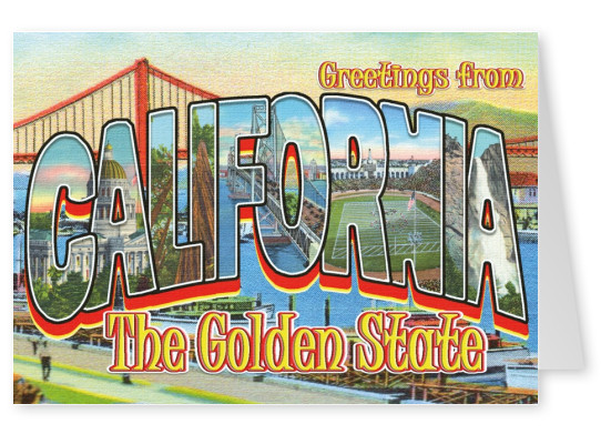 California Park Style Postcard