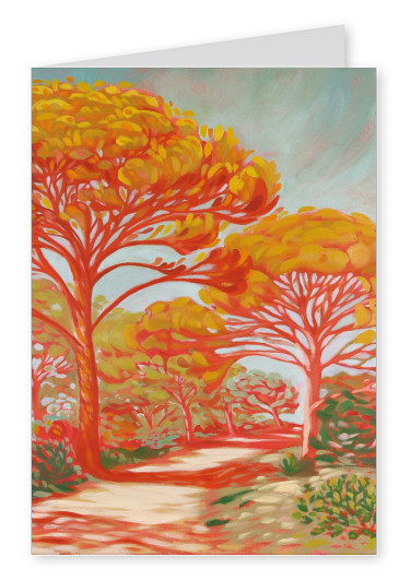 painting Tatjana Buisson Saumane Pines