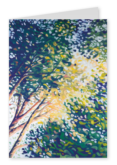 painting Tatjana Buisson Sorgue Sunset Trees