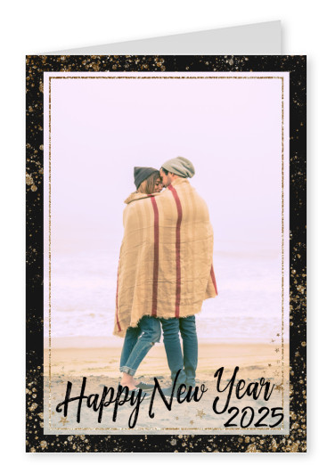 greeting card Happy New Year 2025 