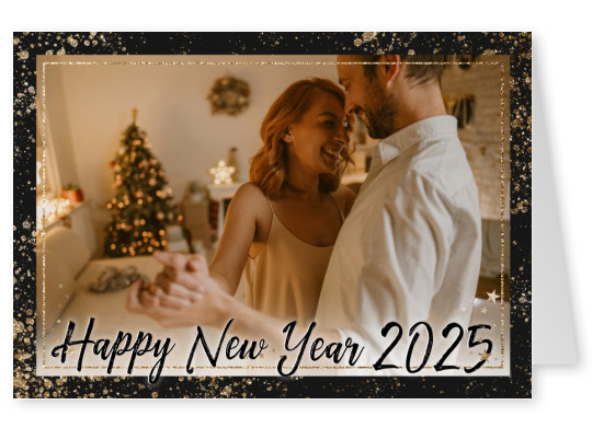 greeting card Happy New Year 2025 