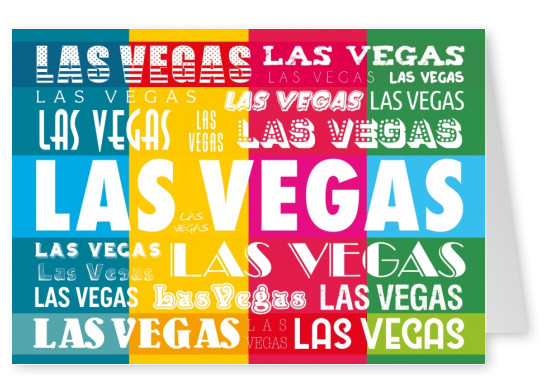 colourful typography collage Las Vegas
