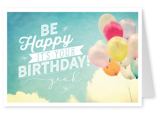 cartão postal SegensArt Ser Feliz em Seu Aniversário