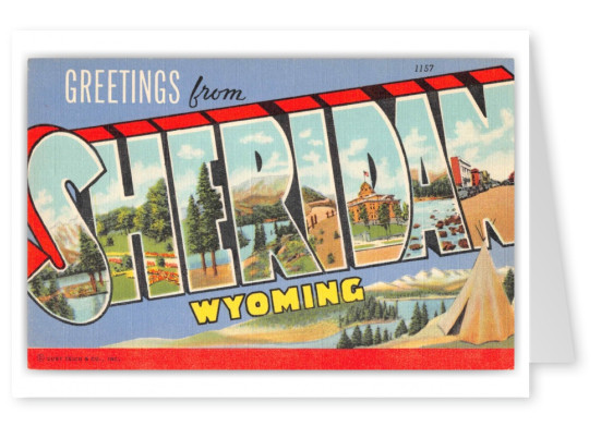 Sheridan Wyoming Greetings Large Letter