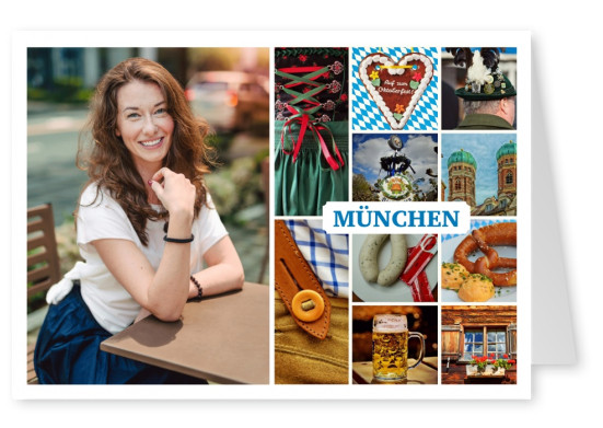 foto collage med olika bilder av München