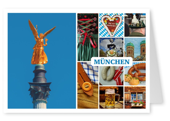 foto collage med olika bilder av München