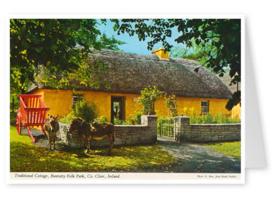 John Hinde Arkiv foto Stugan, Bunratty Folk Park, Irland