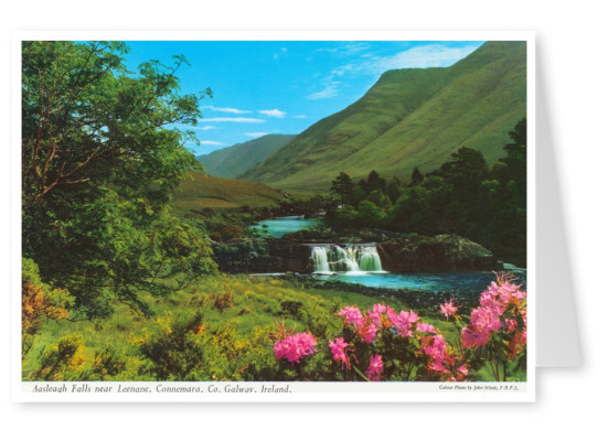 John Hinde Arkiv foto Asleagh Falls nära Leenane, Connemara