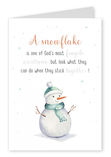 postcard A snowflake