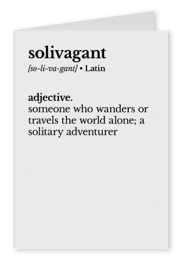 Solivagant définition