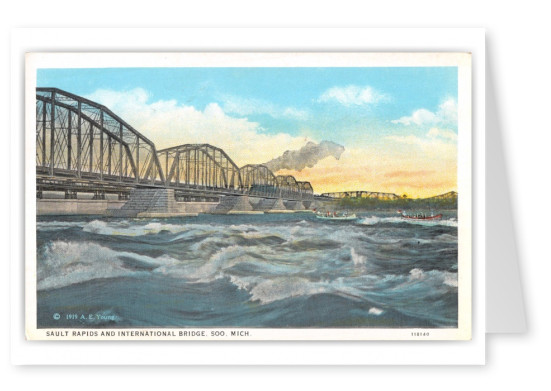 Soo, Michigan, Sault Rapids and International Bridge