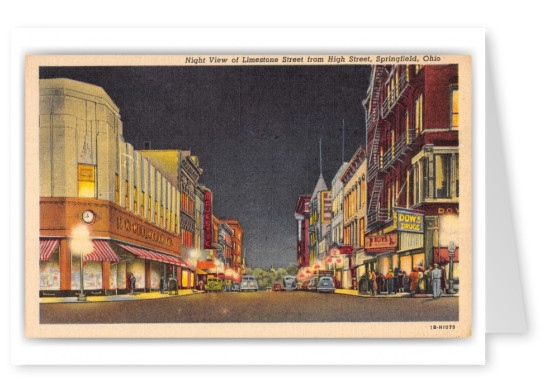 Springfield, ohio, Night view of Limestone Street