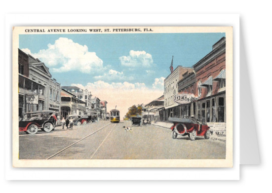 St Petersburg Florida Central Avenue Looking West