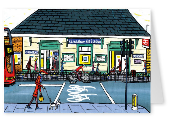 Illustration Södra London Konstnär Streatham hill station