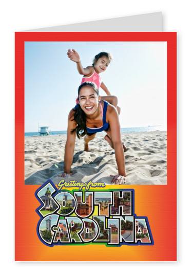  Grande Lettera Cartolina Sito Saluti dalla Carolina del Sud