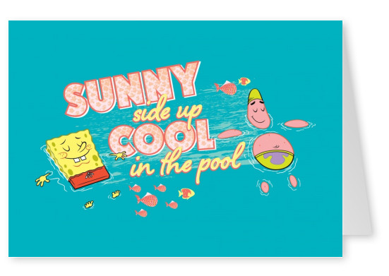 Sunny side up in the pool - Spongebob and Patrick taking a dip