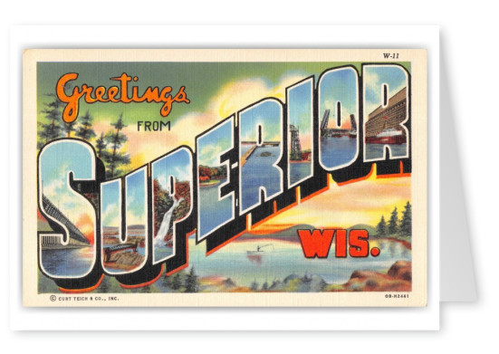 Superior Wisconsin Greetings Large Letter