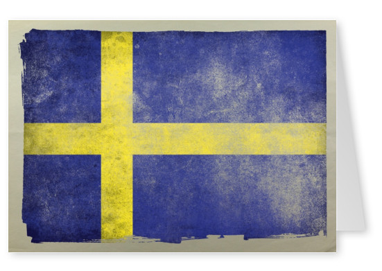 Postcard with flag of sweden
