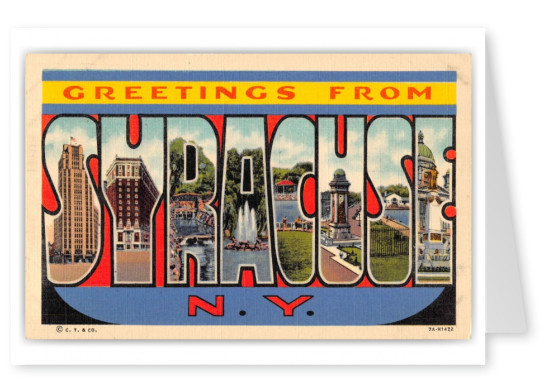 Syracuse New York Greetings Large Letter(1)