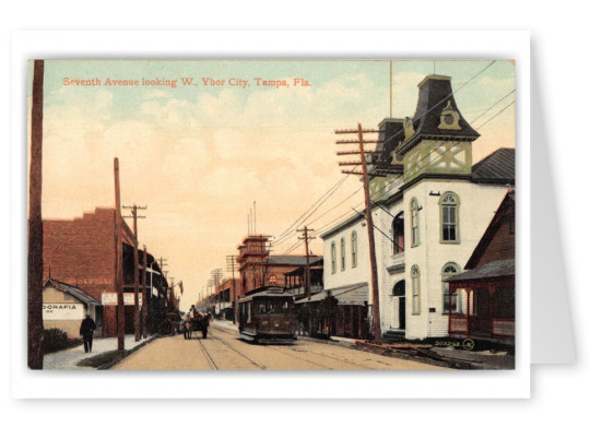 Tampa Florida Ybor City Seventh Avenue Looking West