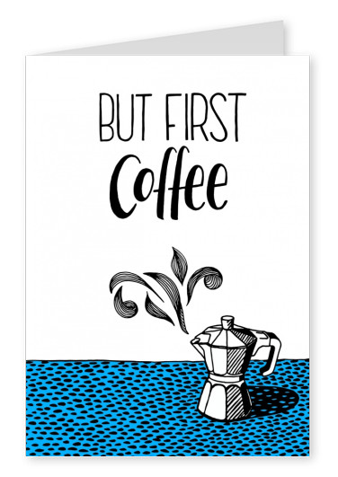 illustration, typografi Tatjana Buisson kaffemaskin
