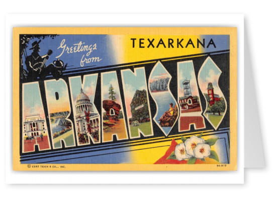 Texarkana Arkansas Large Letter Greetings 