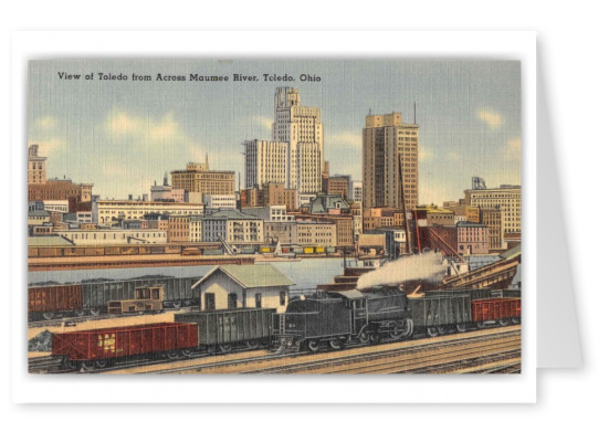 Toledo Ohio View from Across Maumee River 