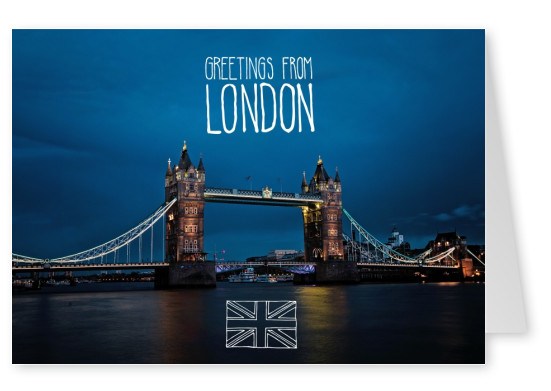 greetingcard with a photo of the towerbridge