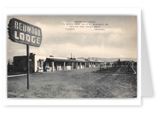 Tucson Arizona Redwood Lodge Entrance Sign