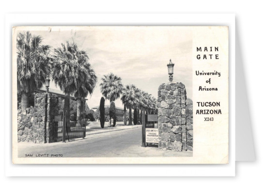 Tucson Arizona University of Arizona Main Gate