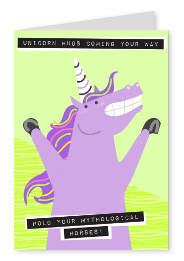 Unicorn hugs coming your way. Hold your mythological horses!
