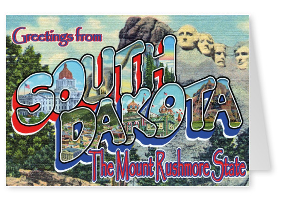 South Dakota retro design