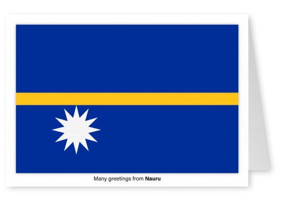 Postal con la bandera de Nauru