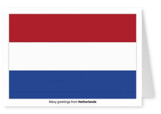 Tarjeta postal con bandera de países Bajos