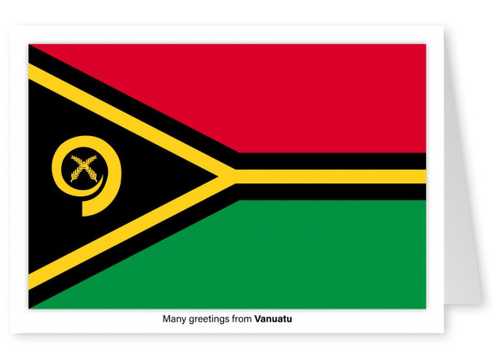 Postal con la bandera de Vanuatu