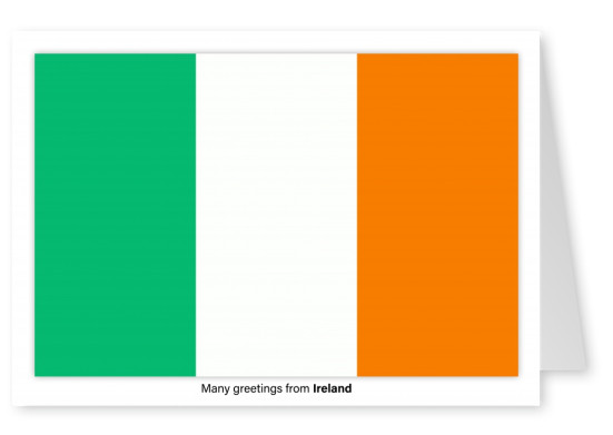 Carte postale avec le drapeau de l'Irlande