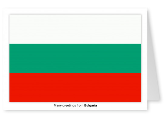 Cartolina con la bandiera della Bulgaria