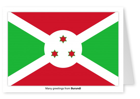 Cartolina con la bandiera del Burundi