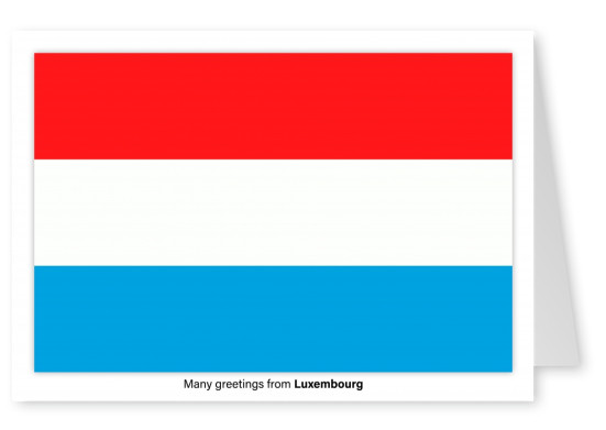Ansichtkaart met een vlag van Luxemburg