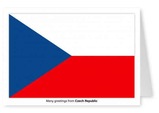 Ansichtkaart met een vlag van tsjechië