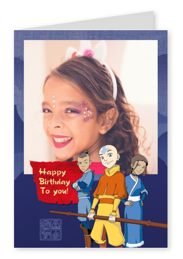 AVATAR: The Last Airbender postcard A very Happy Birthday To you