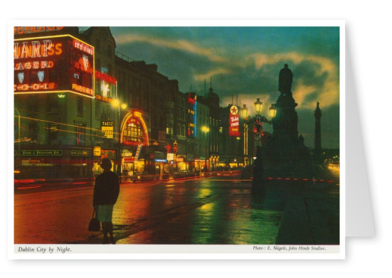 De John Hinde Archief foto Dublin door de nacht