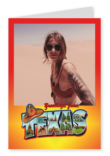 vintage kaartje Texas