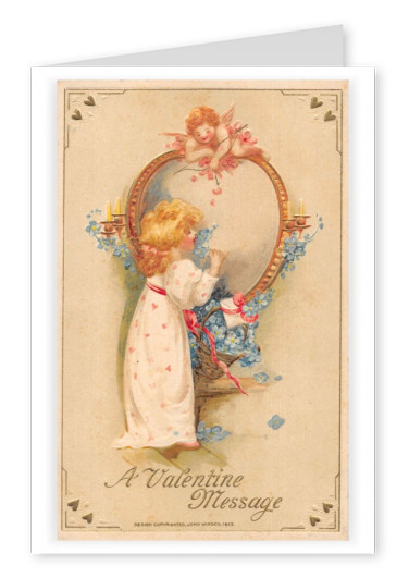Marie L. Martin Ltd. vintage carte de voeux saint-Valentin message