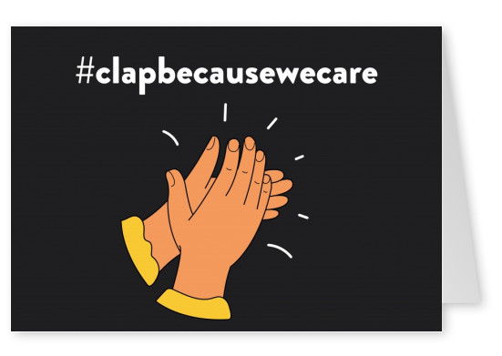 #clapbecausewecare vykort